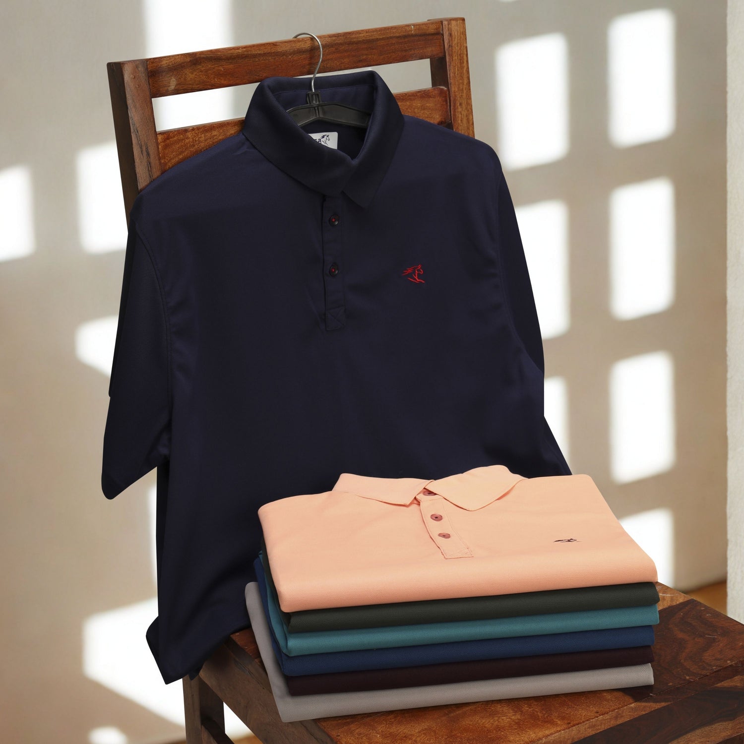 Classic short sleeve polo shirt for men daily use